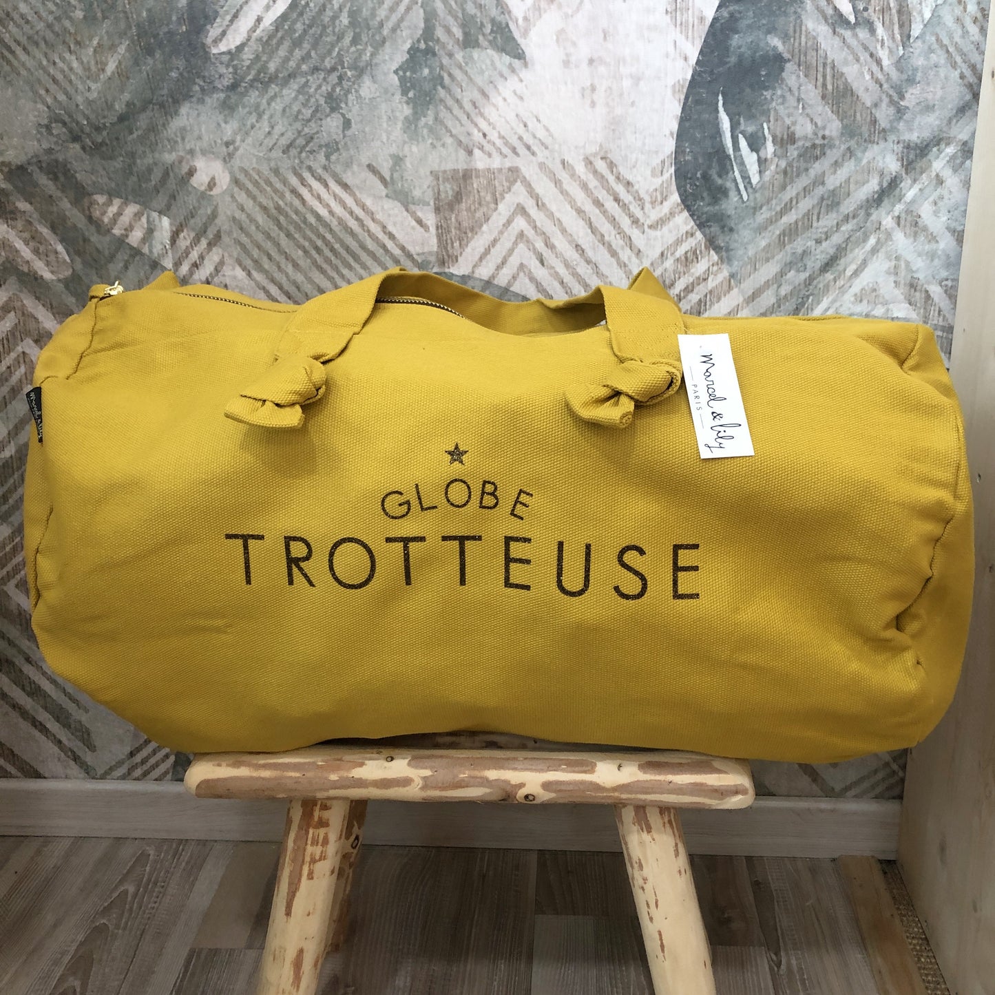 Sac polochon moutarde - GLOBE TROTTEUSE