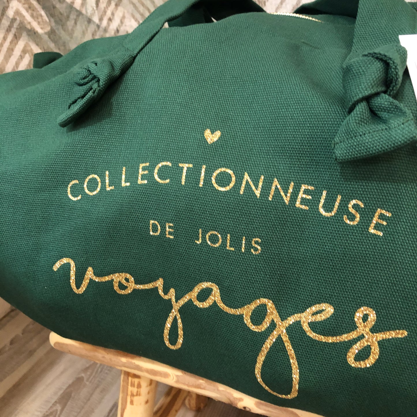 Sac polochon vert anglais - COLLECTIONNEUSE DE JOLIS VOYAGES