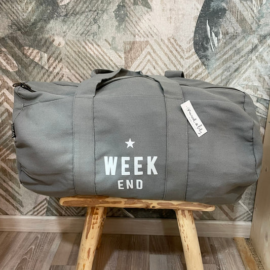 Sac polochon Gris WEEK END