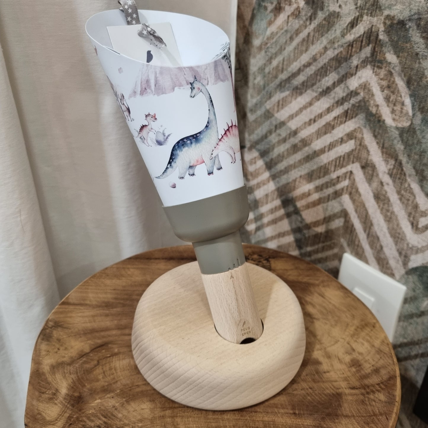 Lampe Nomade "Passe Partout" - Dinosaure -Taupe