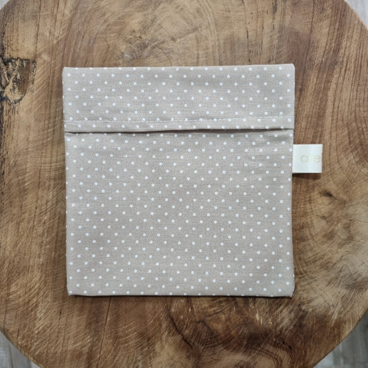 Etui à savon imperméable - Pois taupe