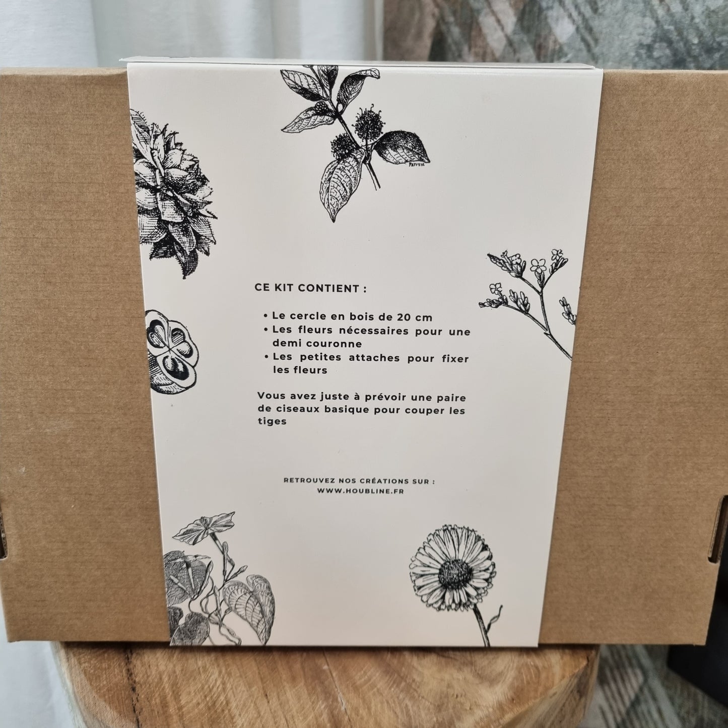 Kit DIY couronne de fleurs séchées