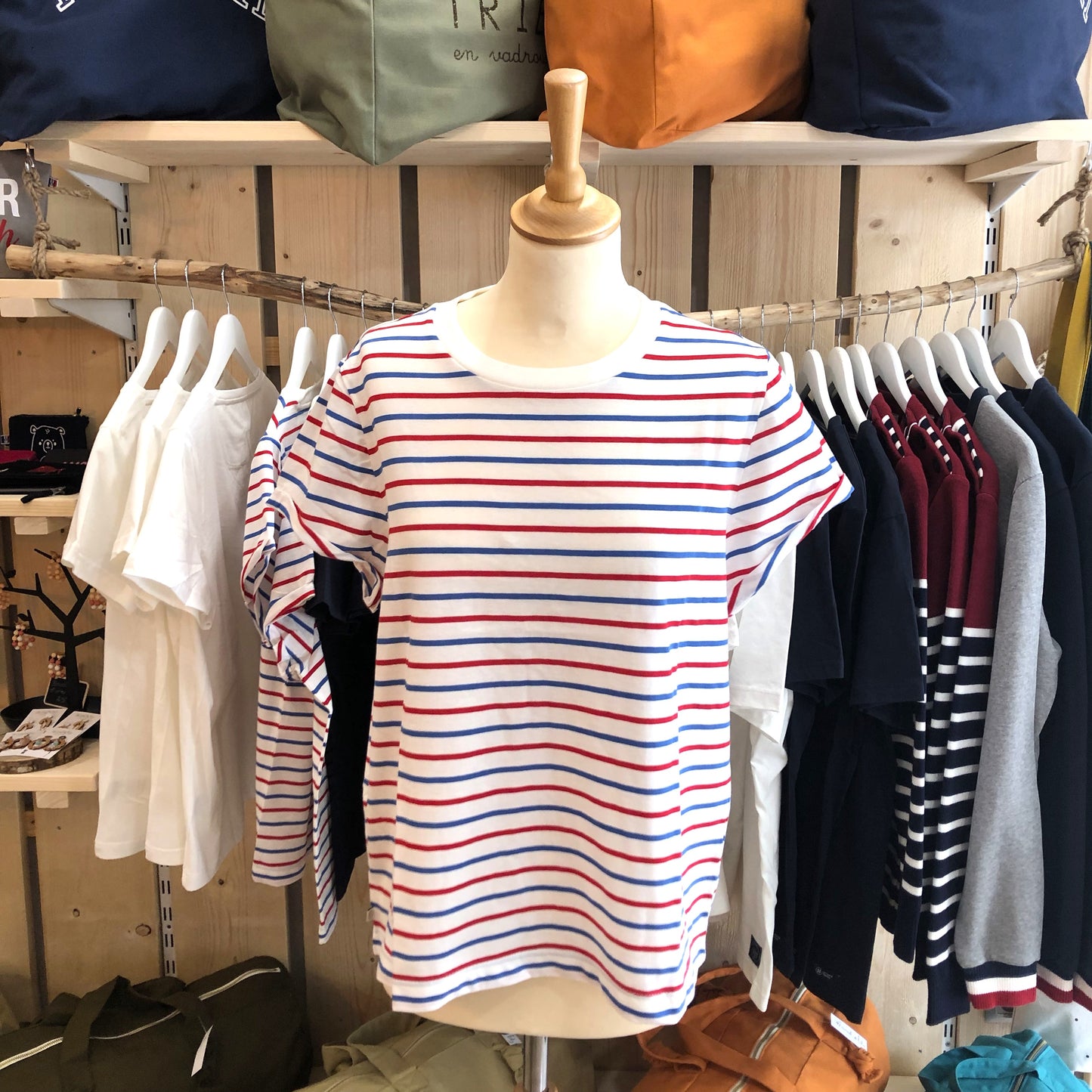 T-shirt Femme marinière tricolore